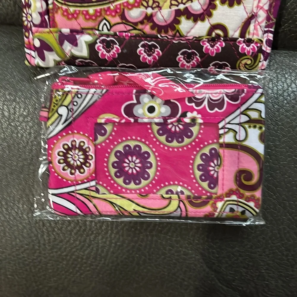Vera Bradley very berry paisley euro wallet and zip id case - Picture 5 of 8